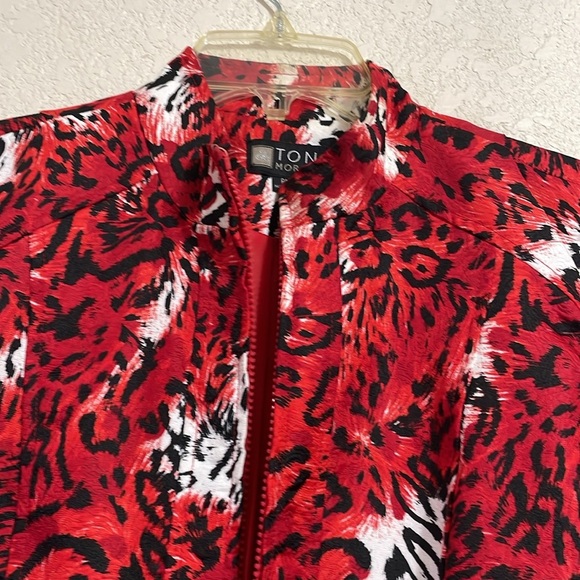 TONI MORGAN ANIMAL PRINT BLAZER - Picture 5 of 10